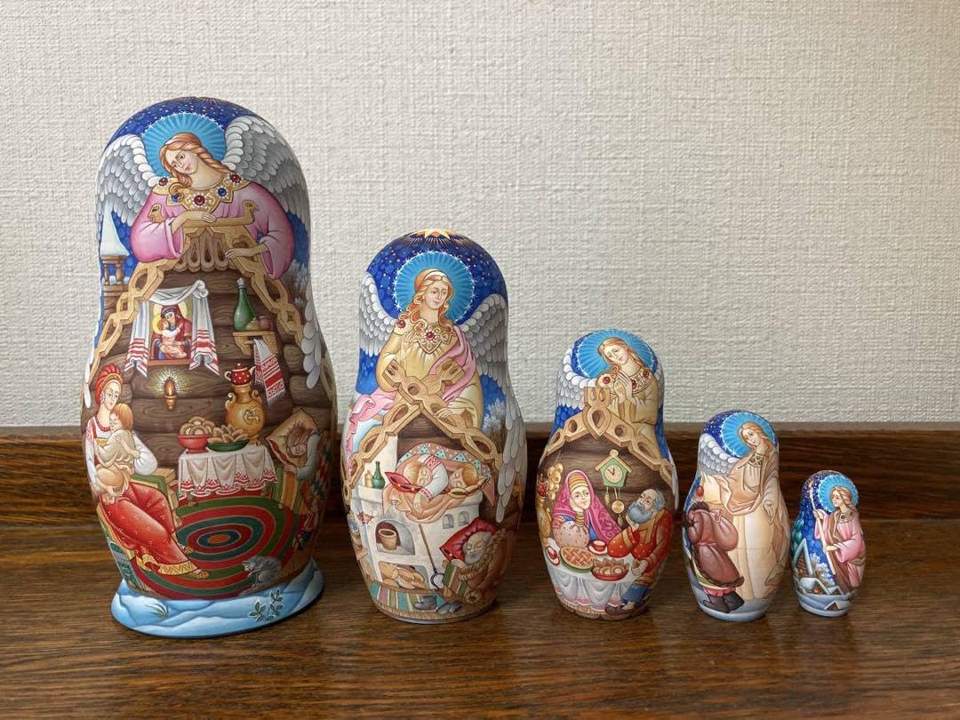 ロシア雑貨☆イコン マトリョーシカ天使(5P)オルガ作コブロフ工房 Amazon | ロシア雑貨イコン マトリョーシカ天使(5P)オルガ作